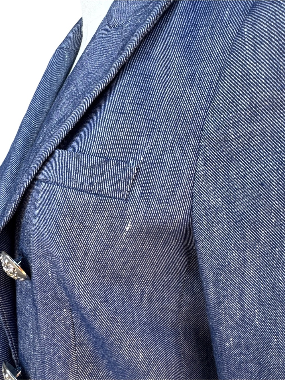 Veronica Beard Miller Dickey Jacket in Blue Melange Size:6 - Picture 7 of 16